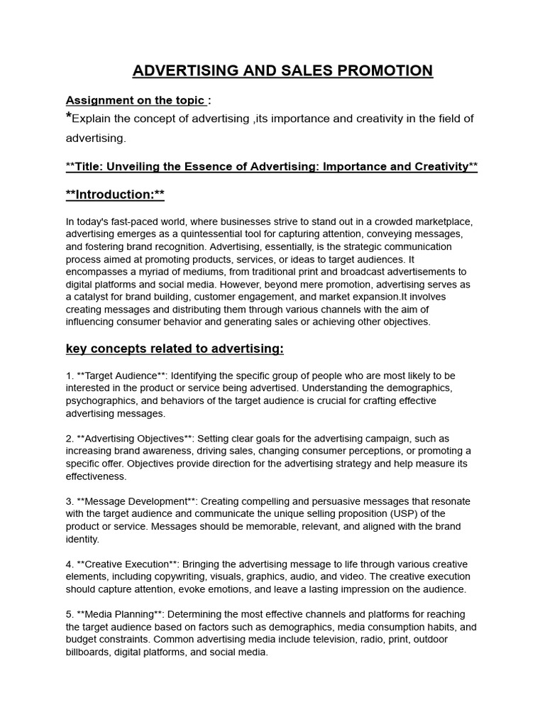 Advertising and Sales Promotion | PDF | Brand | Advertising