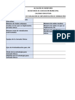 Formato de Seguimiento A Implementación de Jornada Única