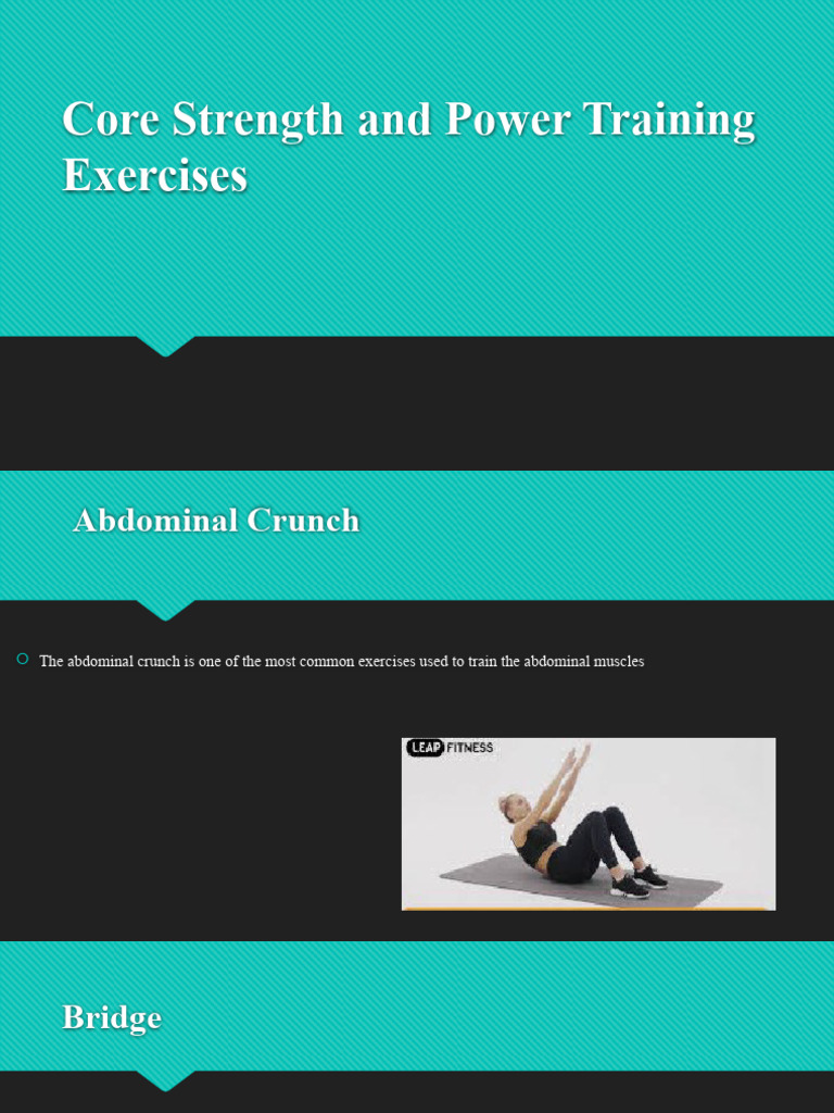 Core Strength and Power Training Exercises PDF