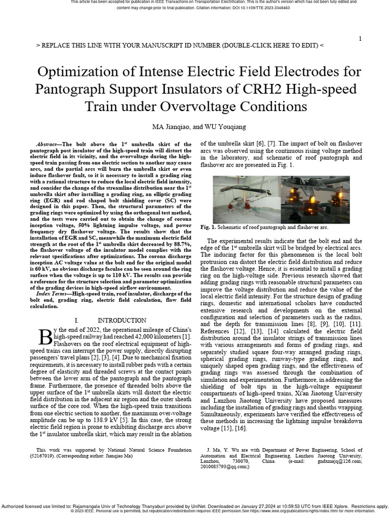High-Speed Train Insulator Optimization | PDF | Rail Transport ...