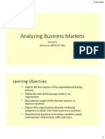 Analyzing Business Markets: Learning Objectives