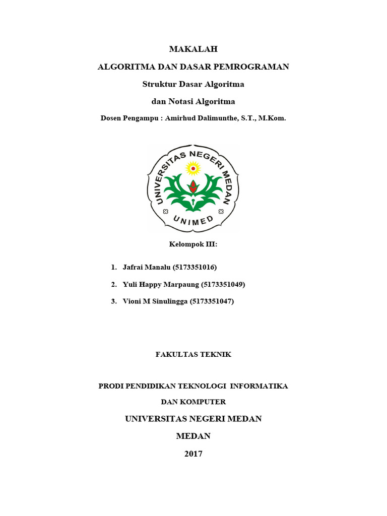 Algoritma Dan Dasar Pemrograman | PDF