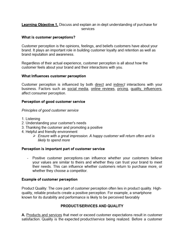 Service Marketing Pdf Brand Perception