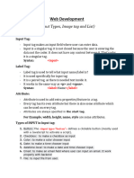 Lecture 3 - B1 - Web Development - Input Types, Image & List Tag