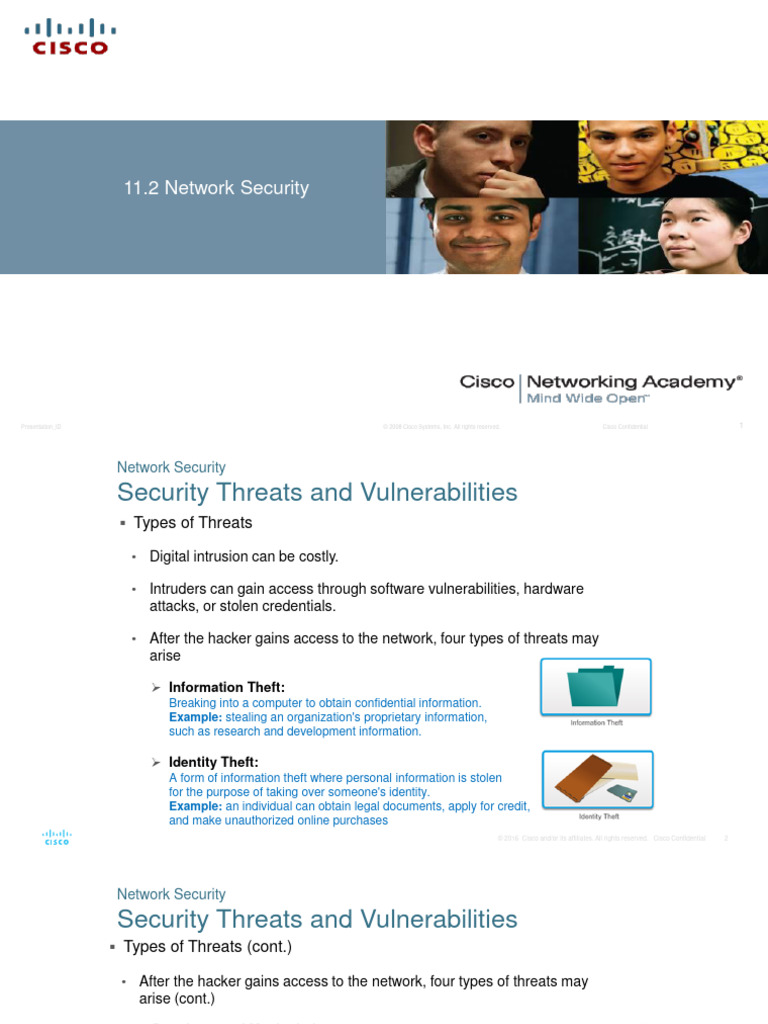 Network Security Threats Overview | PDF | Denial Of Service Attack ...