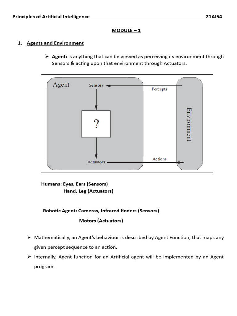 Agents And Environment Concept Of Rationality Nature Of Environment