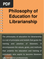 Philosophy of Education For Librarianship - Micheal Torress