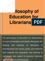 Philosophy of Education For Librarianship - Micheal Torress
