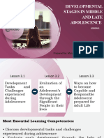 3 Developmental Stages in Middle and Late Adolescence