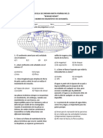 Examen de diagnóstico de geografía