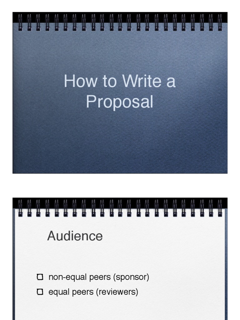 How To Write A Proposal | PDF