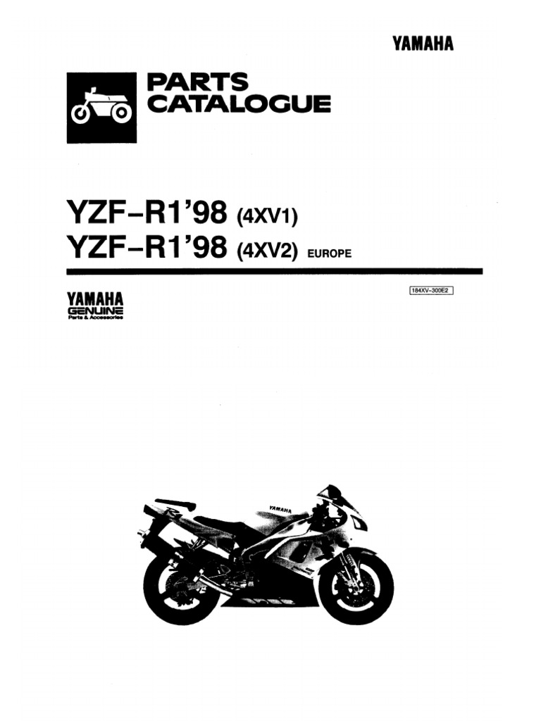 【YZF-R1 99年 英語版 パーツカタログ】★4XV7・8★ヨーロッパ仕様★ YZF-R1 99年 英語版 パーツカタログ】☆4XV7・8☆ヨーロッパ仕様