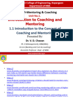 1.1 Introduction To The Concept of Coaching and Mentoring