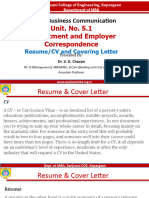Employer Correspondence 5.1 Resume CV & Cover Letter
