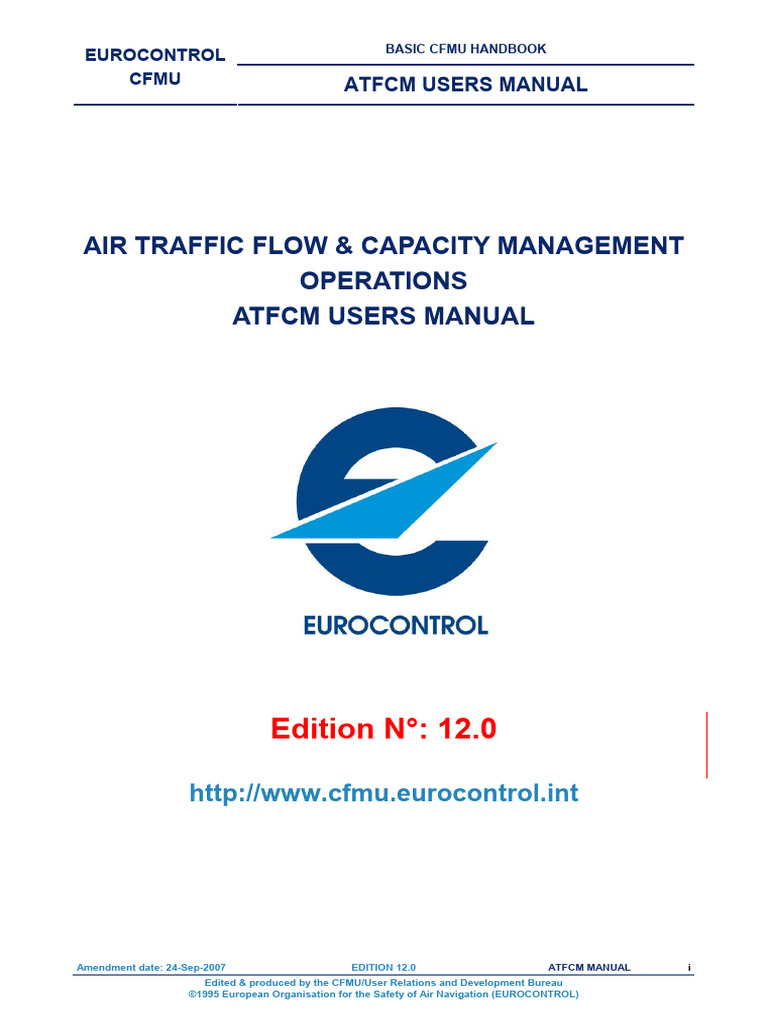ATFCM Users Manual Overview | PDF | Air Traffic Control | Aviation Safety