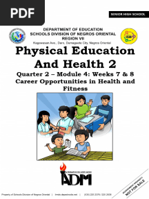Physical Education and Health 2: Quarter 2 - Module 4: Weeks 7 & 8 Career Opportunities in Health and Fitness