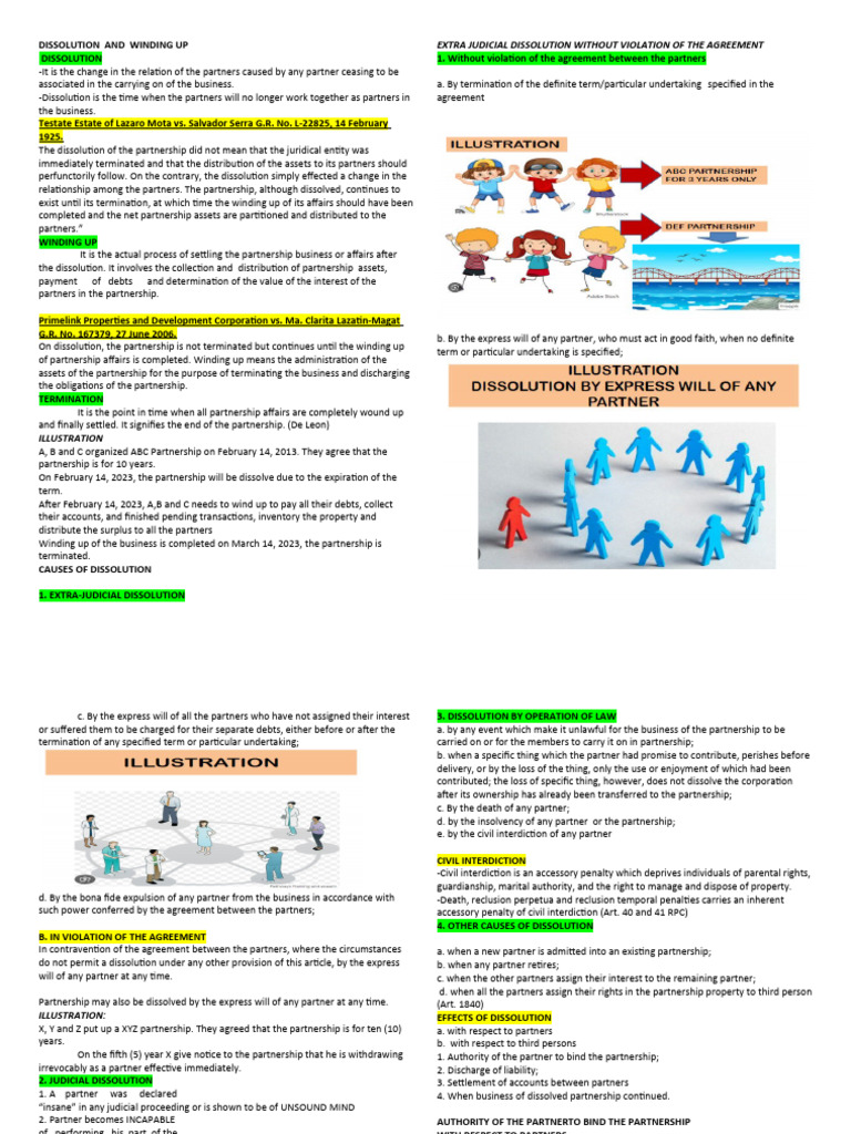 Dissolution And Winding Up Pdf Partnership Limited Partnership