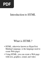 Intro HTML