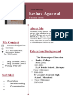Keshav Agarwal: About Me