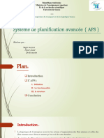 Système de Planification Avancée (APS) : Institut Supérieur Du Transport Et de La Logistique Sousse