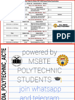 Automobile Engineering Winter Timetable 3rd