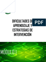 MODULO 1. Definición de Dificultades de Aprendizaje y Diagnóstico Diferencial