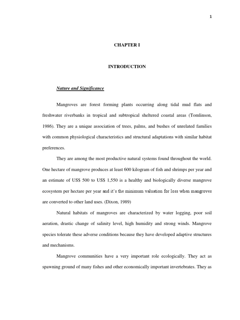 Research articles on mangroves picture