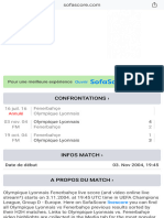 Olympique Lyonnais Fenerbahçe Résultats en direct