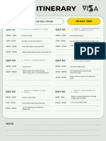 Green Minimalist Travel Itinerary Planner