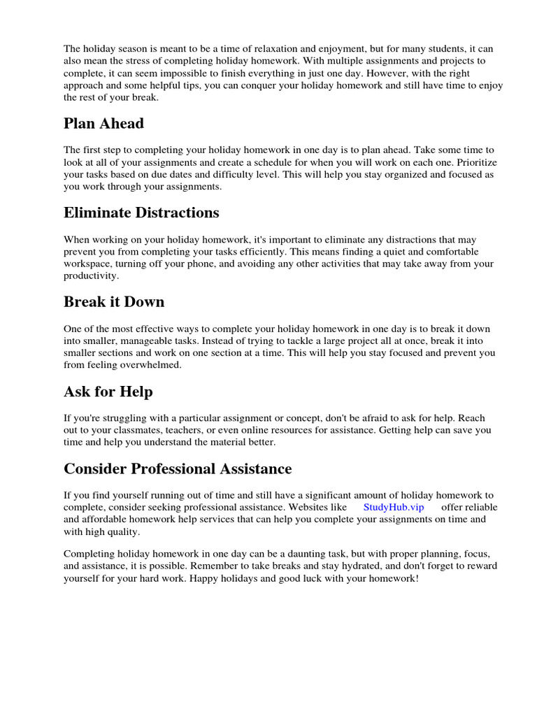 how-to-complete-holiday-homework-in-one-day-pdf-homework-learning