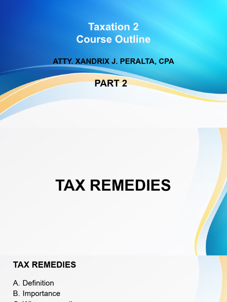 Taxation 2 Power Point Part 2 | PDF | Taxes | Internal Revenue Service