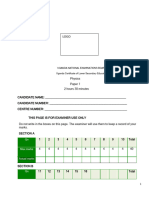 Physics Sample Questions For New Curriculum Paper 1 and 2