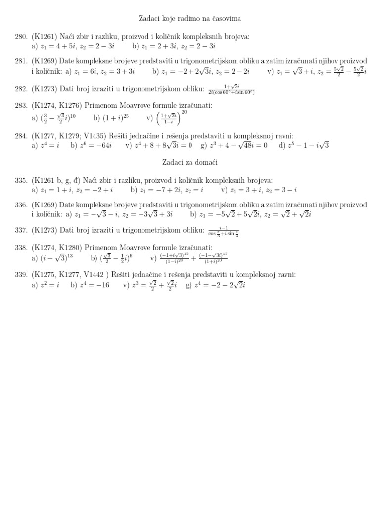 Zadaci Treci Razred 33. Deo | PDF