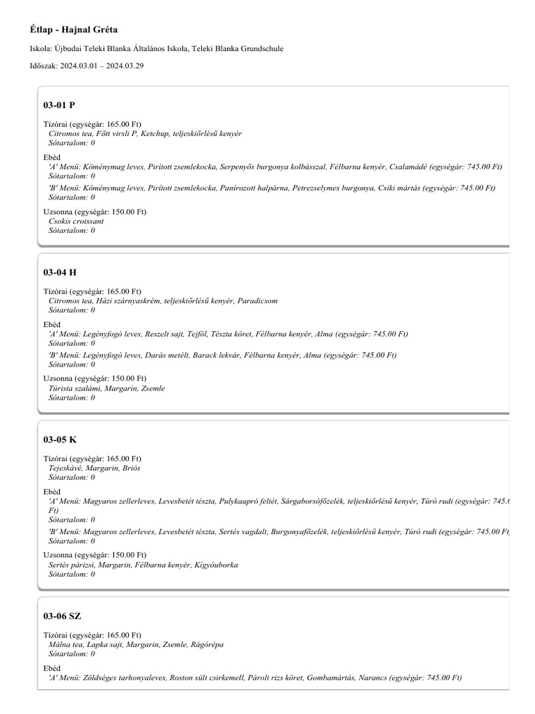 Etlap 6 | PDF