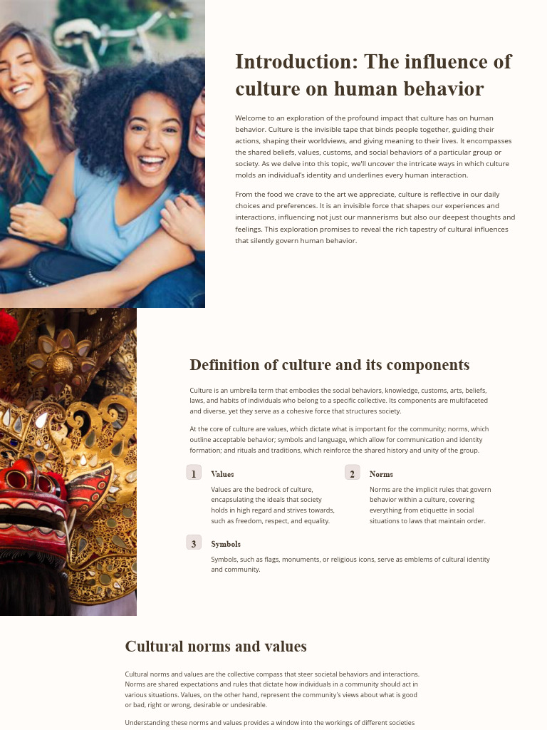 Cultural Impact on Human Behavior | PDF | Communication | Human ...