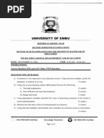 Eps 201 Educational Measurement and Evaluation November 2020