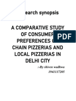 A COMPARATIVE STUDY OF CONSUMER PREFERENCES Research by Shiven Wadhwa