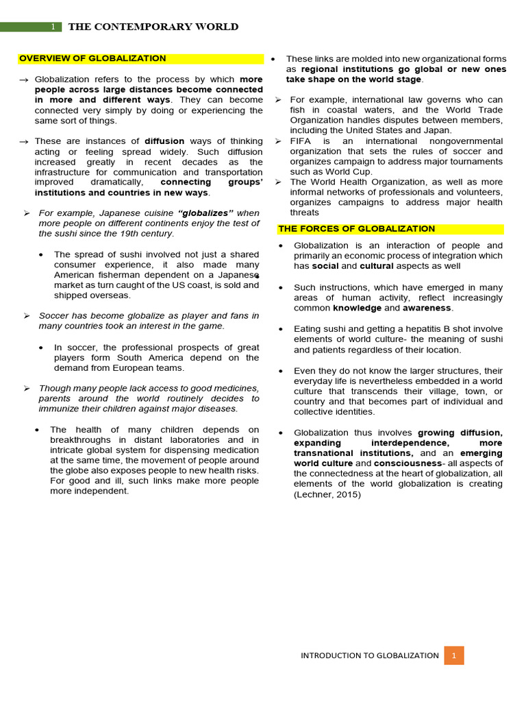 Understanding Globalization Dynamics | PDF | Globalization | Market ...