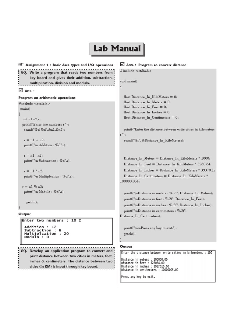 C Programming - Only Programs | PDF | Computer Science | Computing