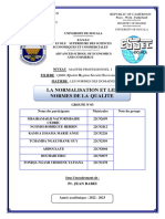 Normalisation Et Normes de La Qualite