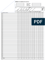 Final Grades and Averages With Summary of Quarterly Grades