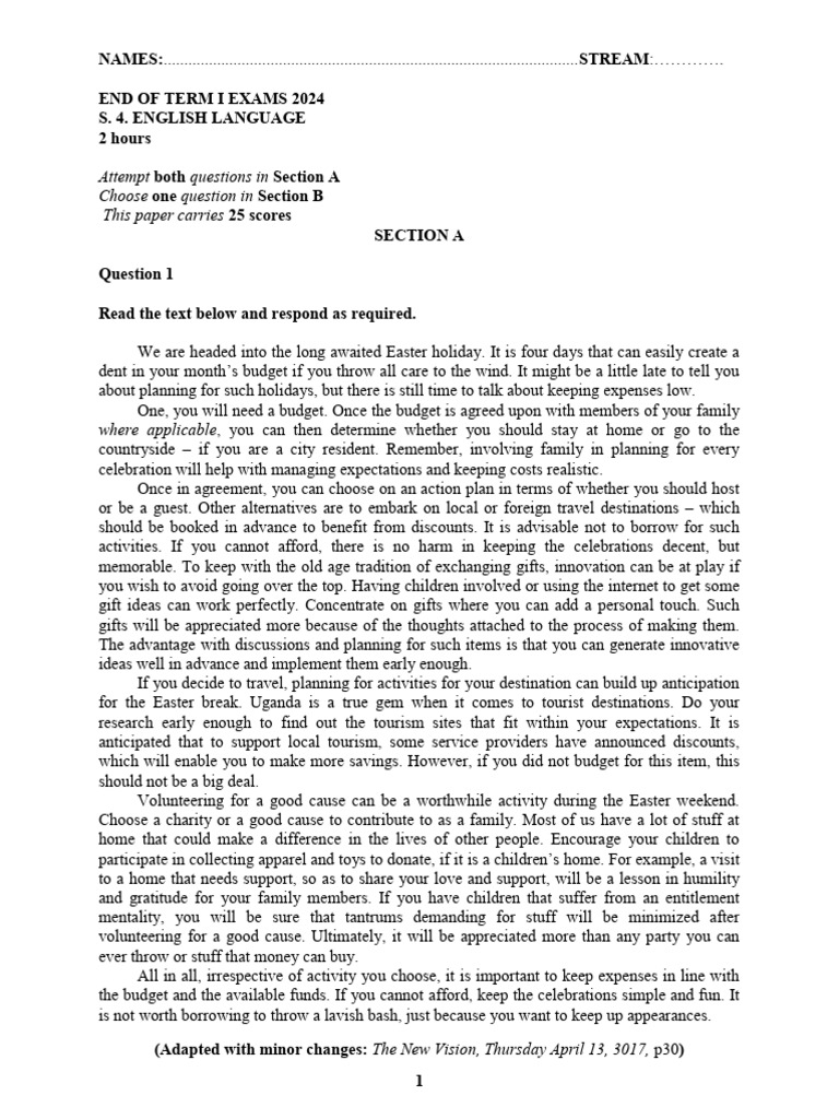 S4 English Pdf Uganda