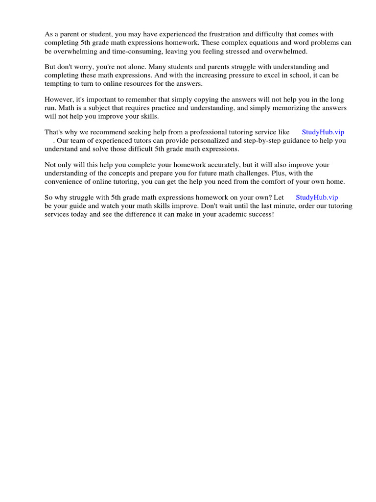 Math Expressions 5th Grade Homework and Remembering Answers | PDF