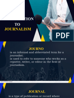 Introduction To Journalism