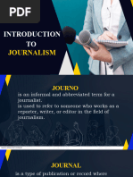 Introduction To Journalism