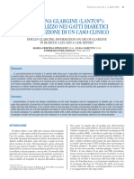 Insulina Glargine (Lantus) : Suo Utilizzo Nei Gatti Diabetici E Descrizione Di Un Caso Clinico