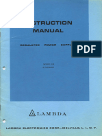Lambda Model LM a Package Instruction Manual