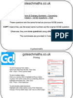 Standard Form - Ordinary Numbers - Converting - Foundation - GCSE Questions - AQA
