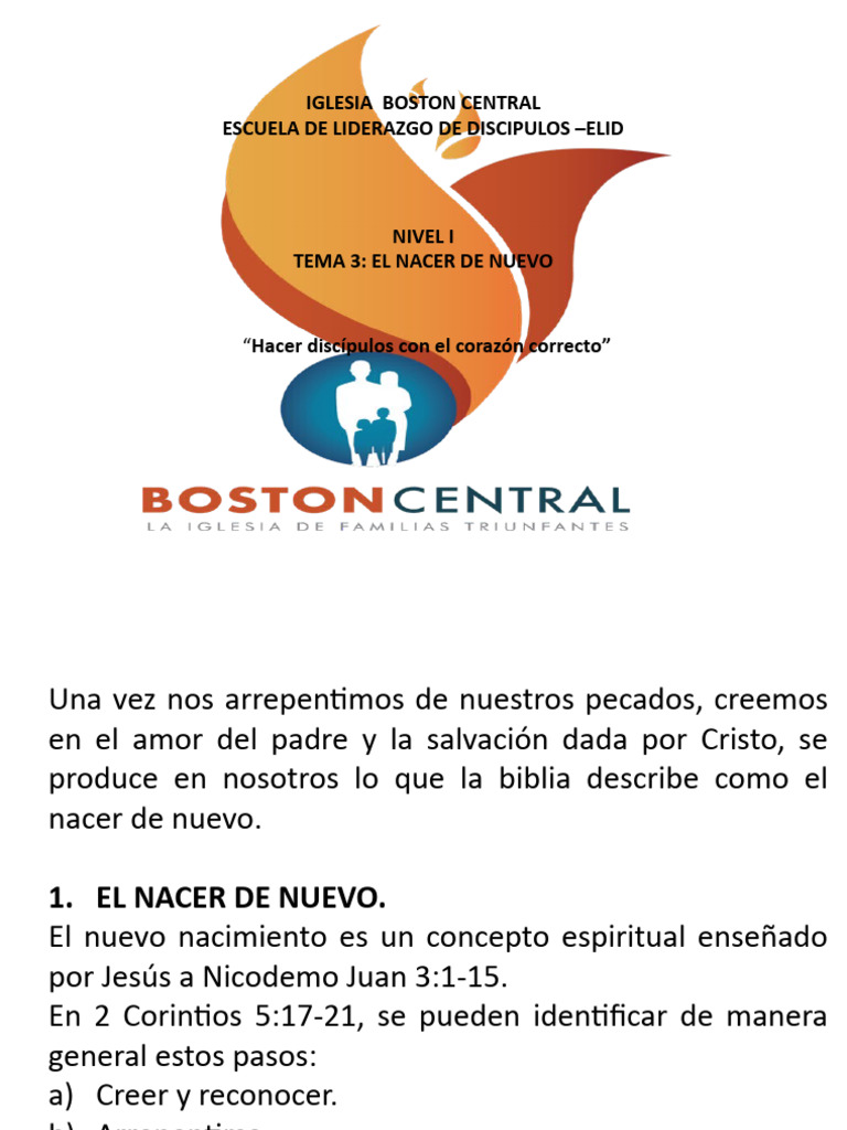 Tema 3 El Nacer De Nuevo Pdf Pecado Salvación