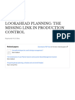 Glenn Ballard, LookAhead Planning - The Missing Link in Production Control